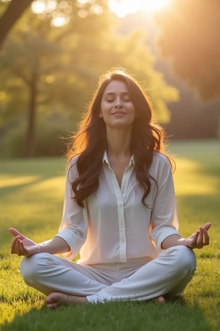 Person taking a brief pause outdoors